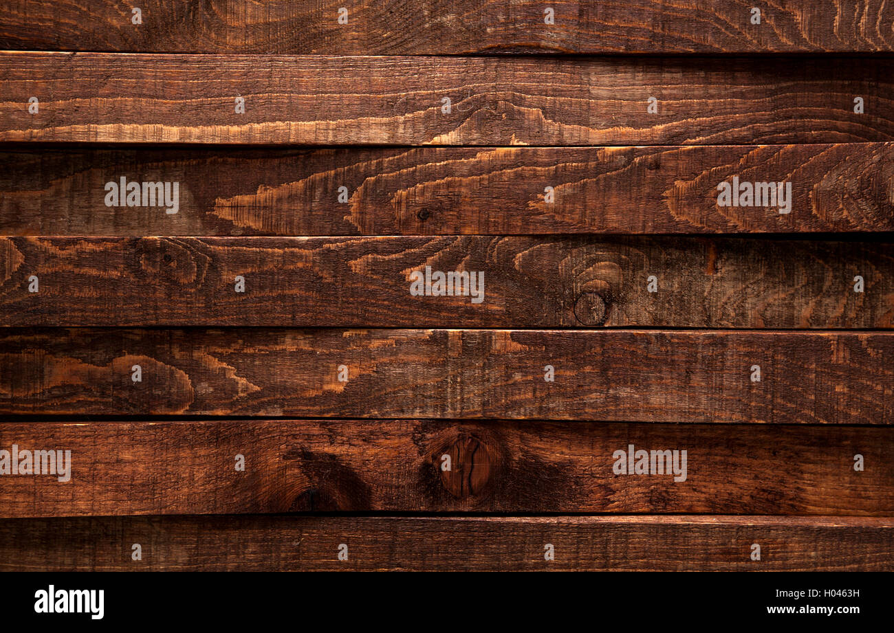 Braune Holz-Textur. Hintergrund dunkel alte Holzplatten. Stockfoto