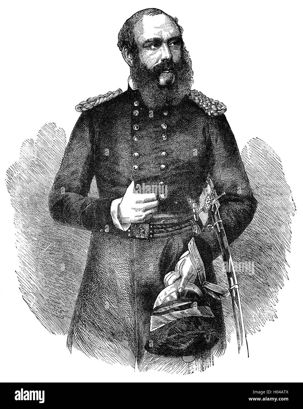 Prince George, 2. Duke of Cambridge (1819 – 1904) war ein Mitglied der britischen Königsfamilie und Enkel des Königs George III. Der Herzog war ein Offizier von Beruf und diente als Oberbefehlshaber der britischen Armee von 1856 bis 1895 als Feldmarschall im Jahre 1862. Stockfoto