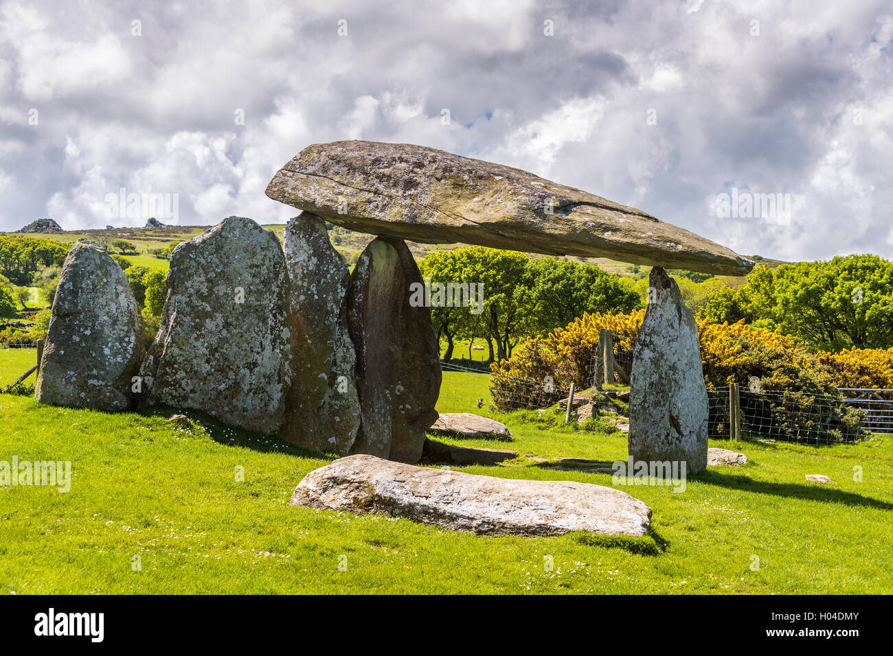 Rhonddatal Ifan, neolithische Grabkammer, Pembrokeshire, Wales, Vereinigtes Königreich, Europa Stockfoto