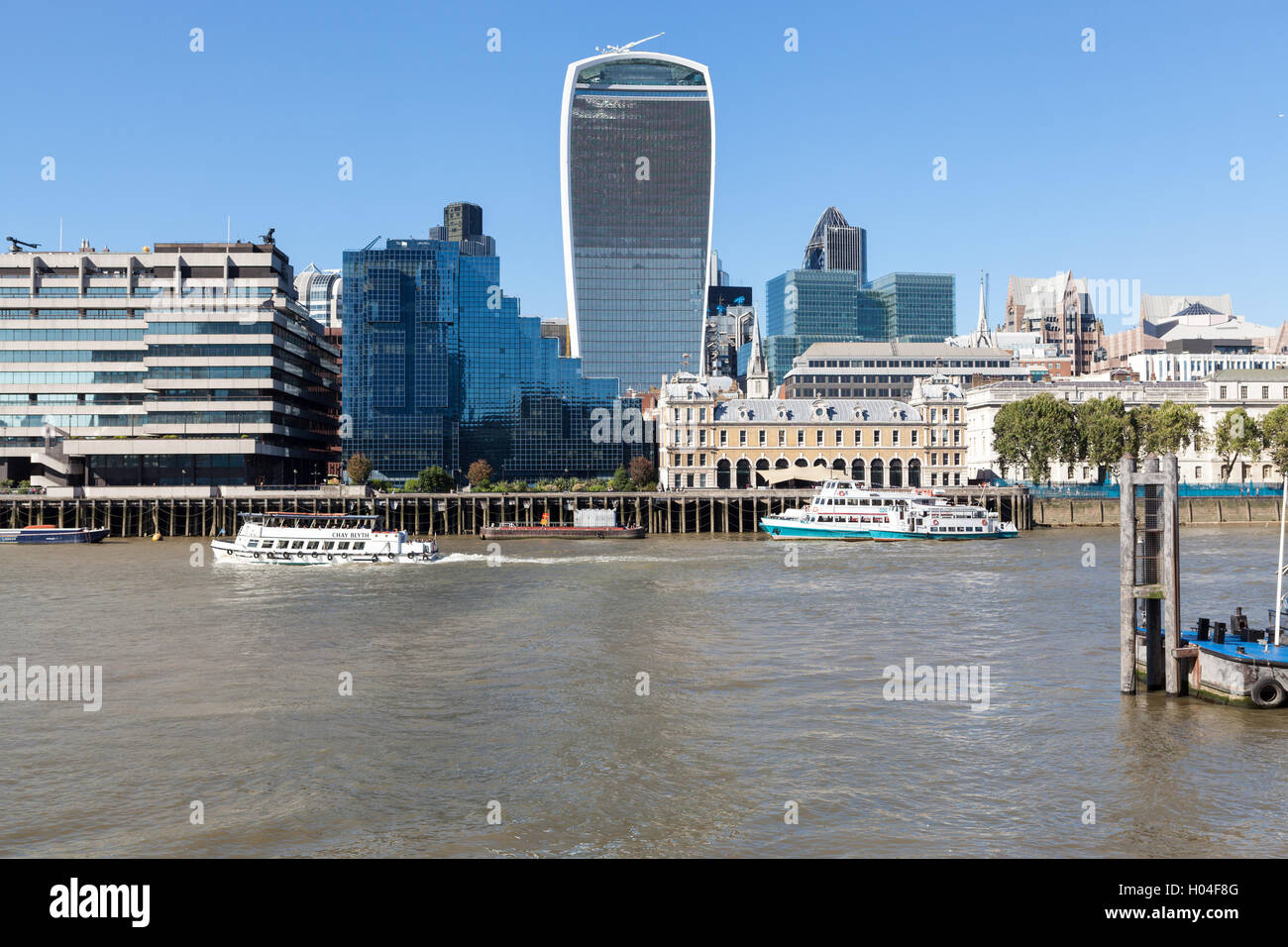 Blick auf die Skyline der City of London, London, England Stockfoto