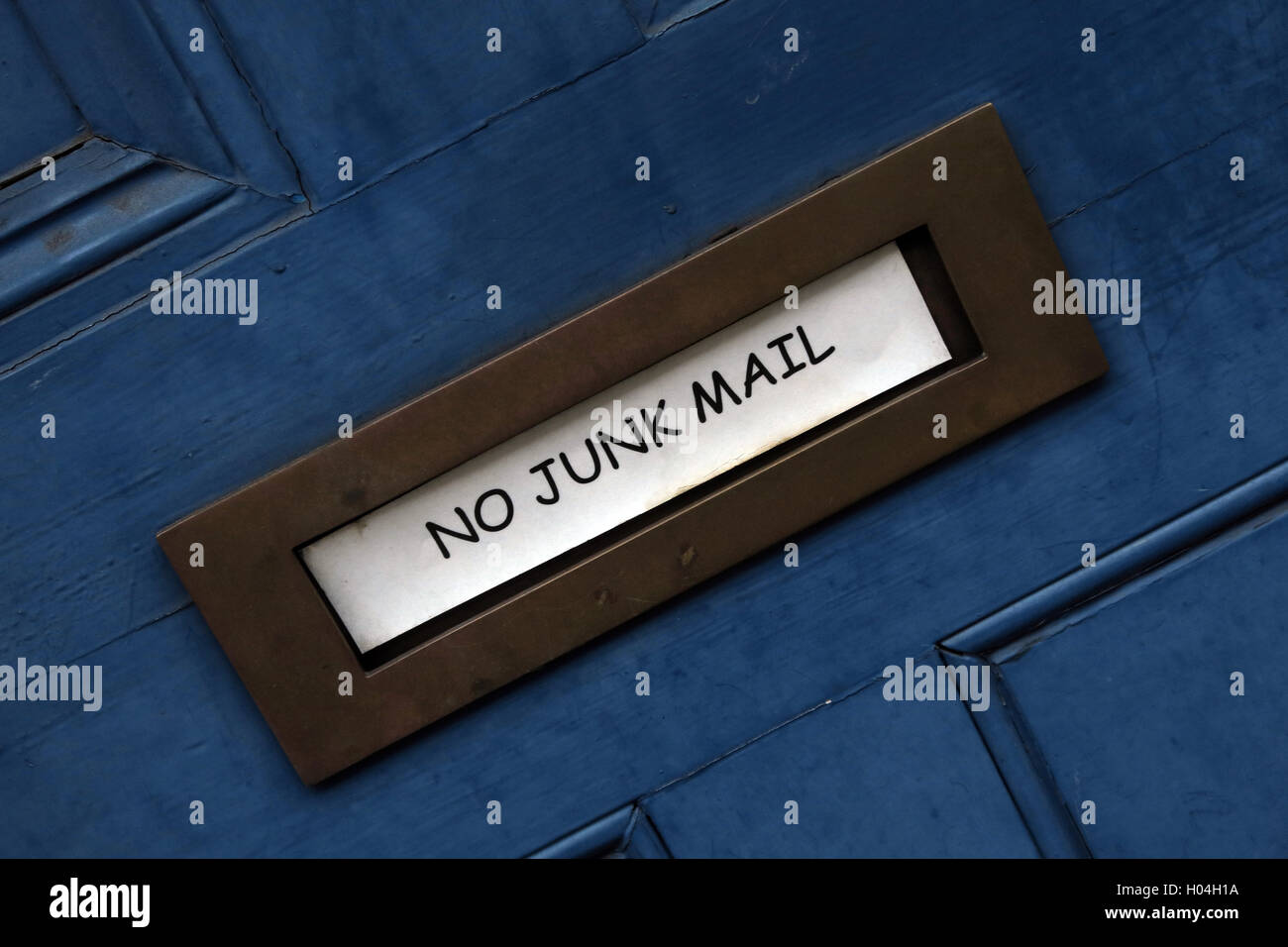 Keine direkte Junk-Mail bitte in meinem Briefkasten Stockfoto