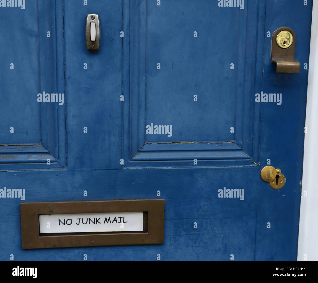 Keine direkte Junk-Mail bitte in meinem Briefkasten Stockfoto