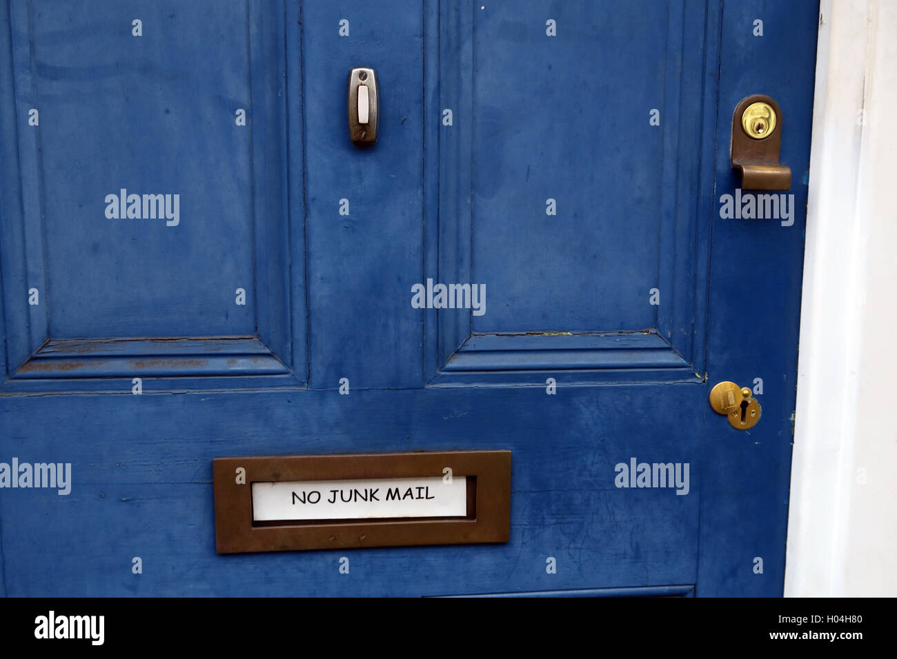 Keine direkte Junk-Mail bitte in meinem Briefkasten Stockfoto