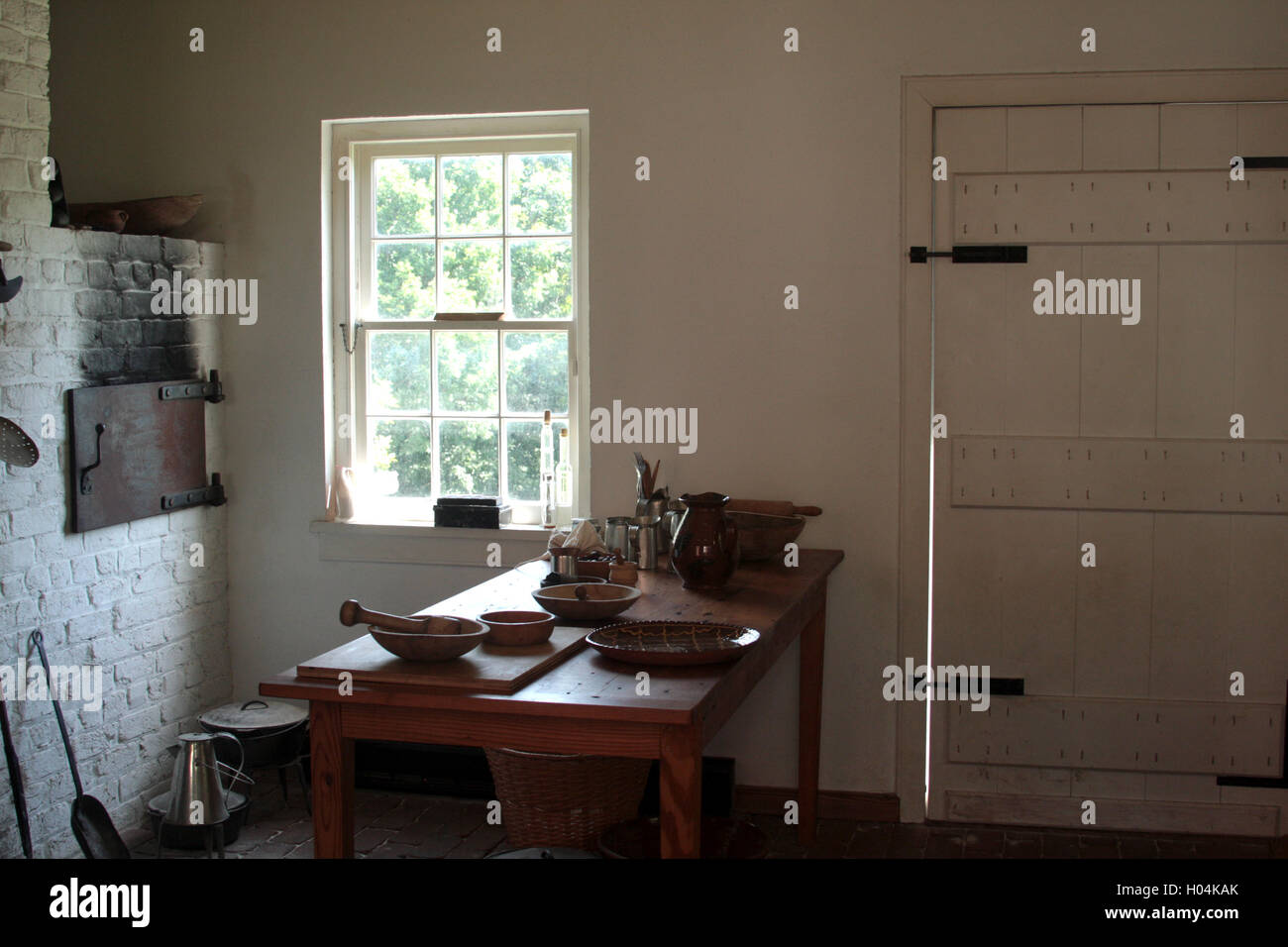 Lynchburg, Virginia, USA. Küche am Point of Honor, historisches Haus aus dem Jahr 1815. Stockfoto