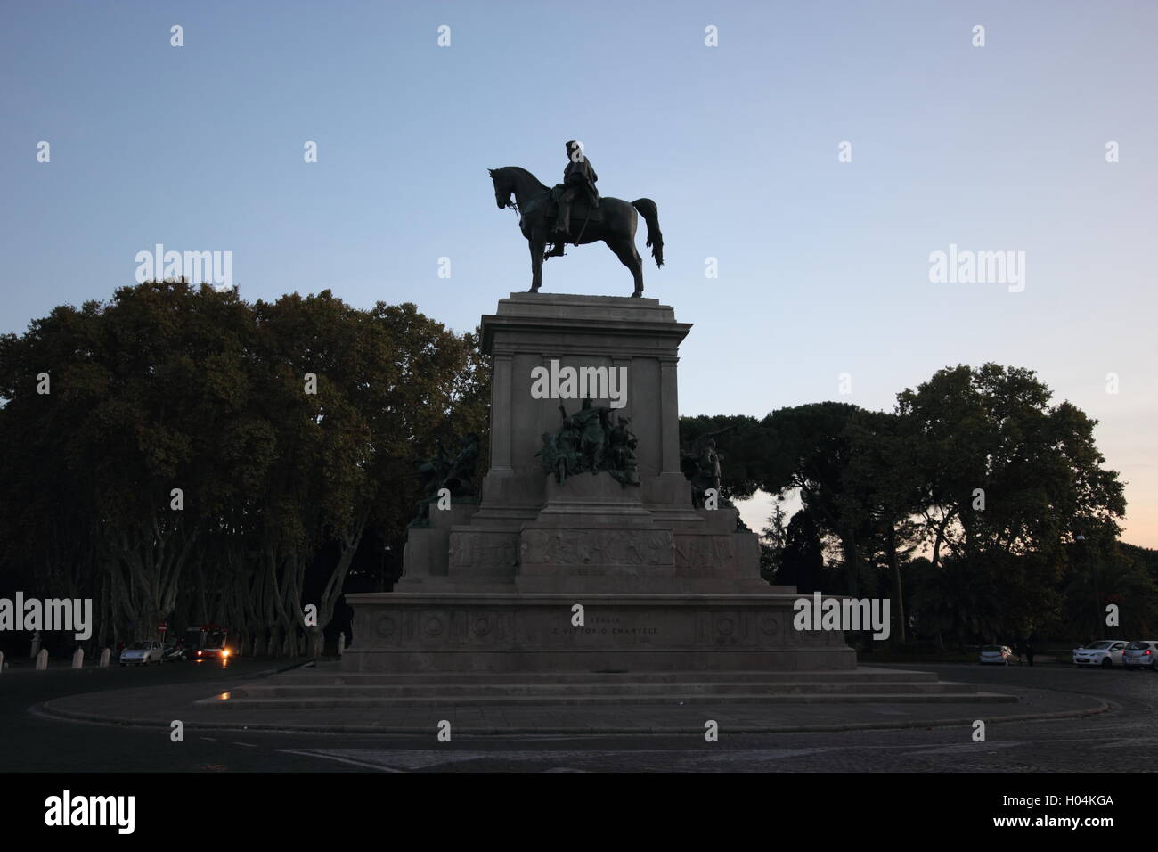 Reiterdenkmal auf dem Gianicolo zu Giuseppe Garibaldi, Rom, Italien Stockfoto