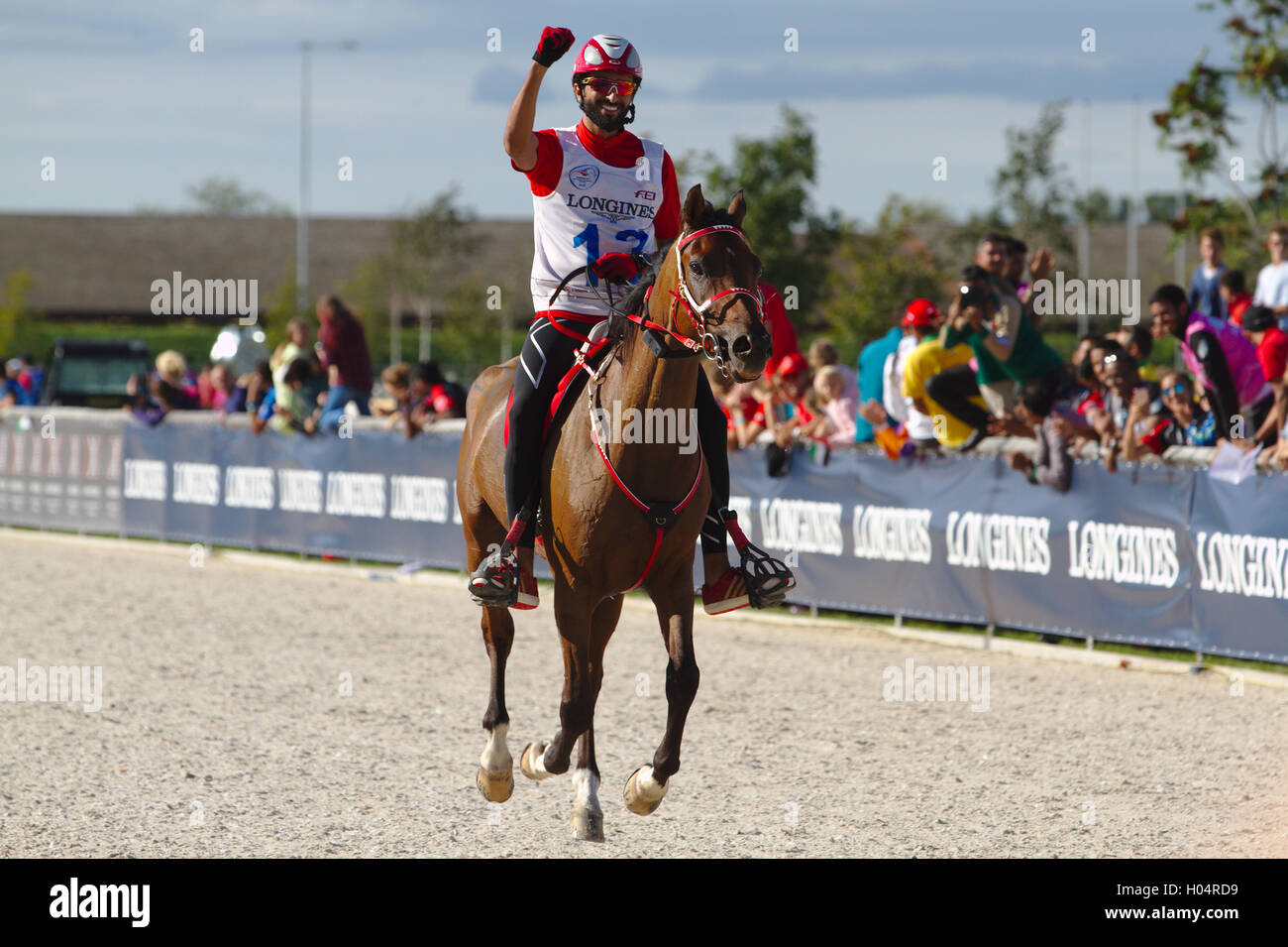 SH fertig Nasser Bin Hamad Al Khalifa 3. in 2016 Endurance WM Šamorín Stockfoto