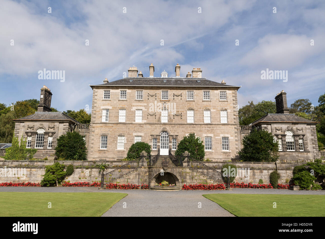 Eingang des Pollok House, Pollok Country Park, Glasgow, Schottland Stockfoto