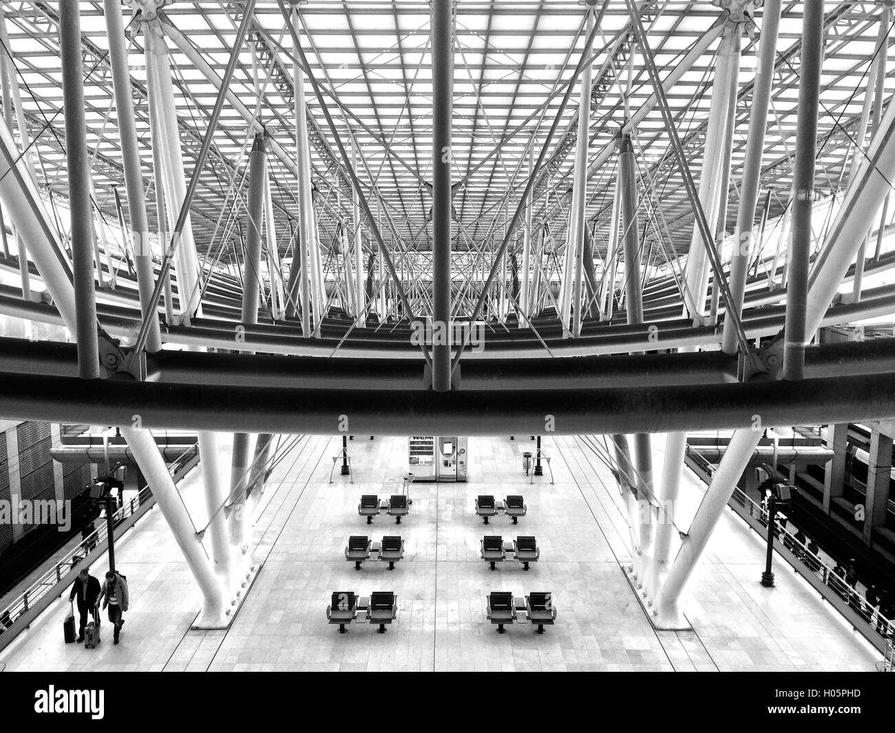 Der Flughafen Paris Charles de Gaulle Bahnhof in Paris Frankreich Stockfoto