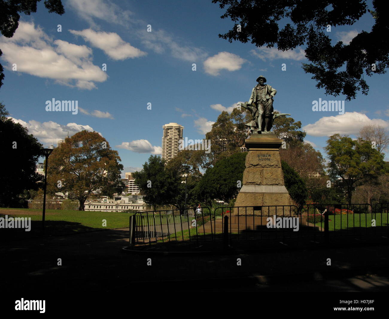Burns Statue, Sydney Stockfotografie Alamy