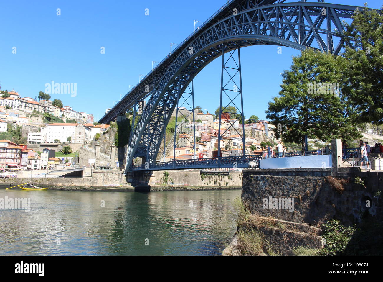 Luis ich Brige, Blick auf Porto Seite Stockfoto