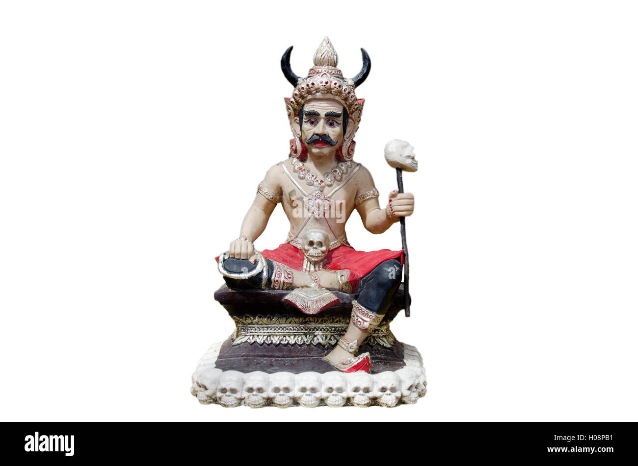 Glauben des Buddhismus über Figur Statue Engel des Todes oder Fürst der Dämonen und Geister Psychopompos Stockfoto