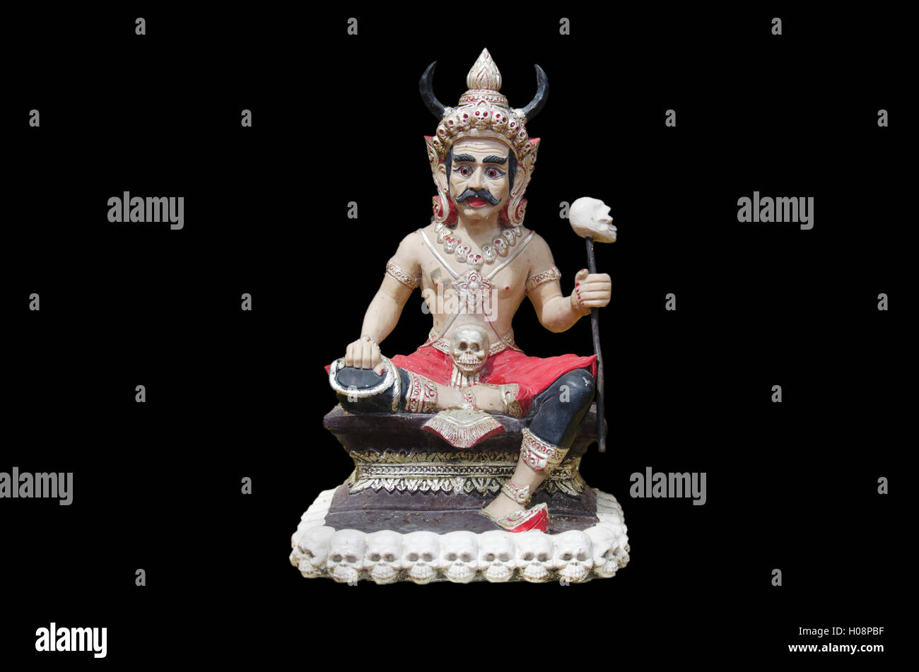 Glauben des Buddhismus über Figur Statue Engel des Todes oder Fürst der Dämonen und Geister Psychopompos Stockfoto