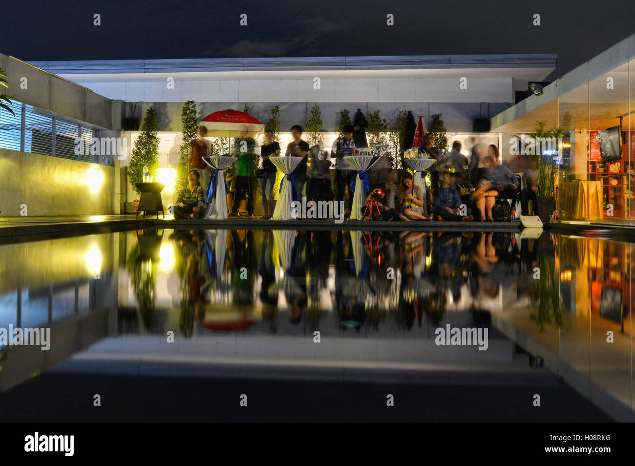 Genießen Sie eine Pool-Party, Bangkok, Thailand Stockfoto