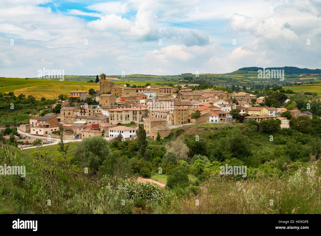 Die kleine unberührte Stadt Torres Del Rio, Navarra, Spanien, Europa Stockfoto