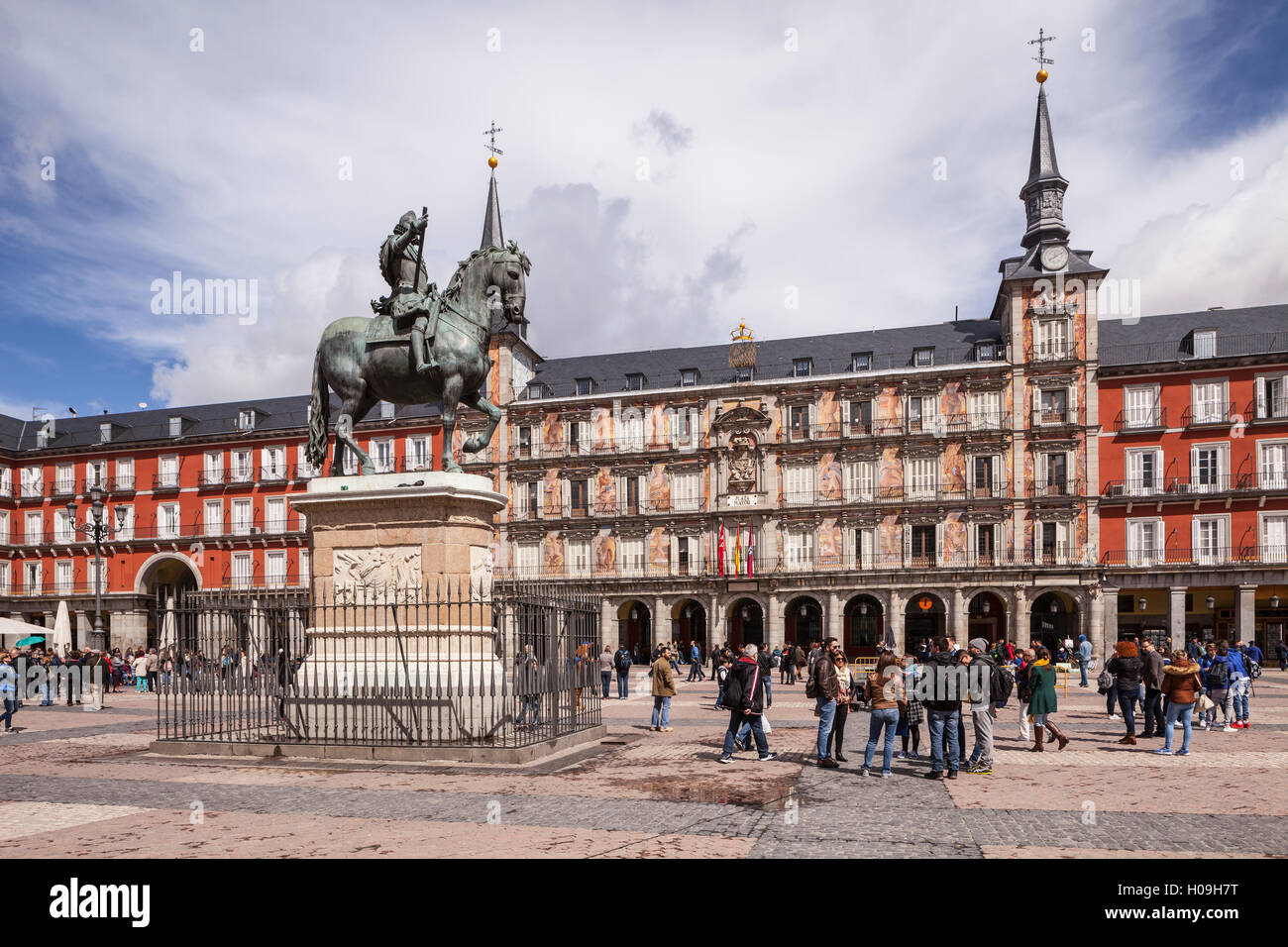 Plaza Mayor in Madrid, Spanien, Europa Stockfoto