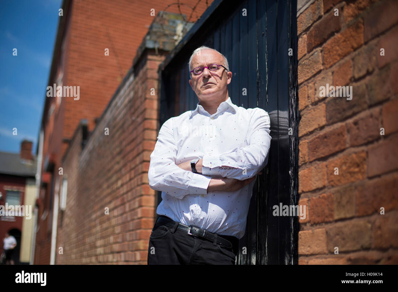 Menschenrechtsanwalt Phil Shiner in Birmingham. Stockfoto