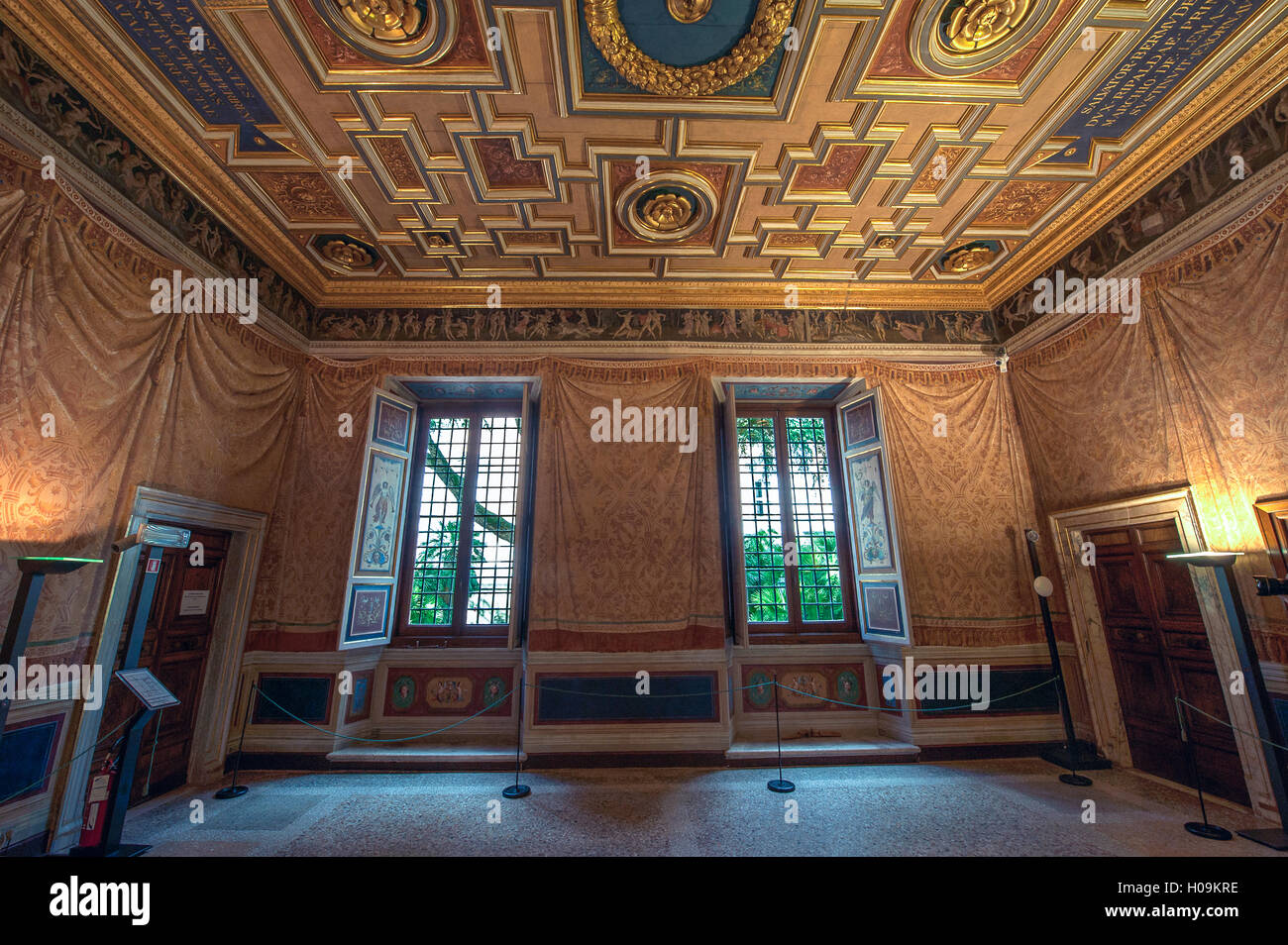 Zimmer des Frieses, in Villa Farnesina in Rom Stockfoto