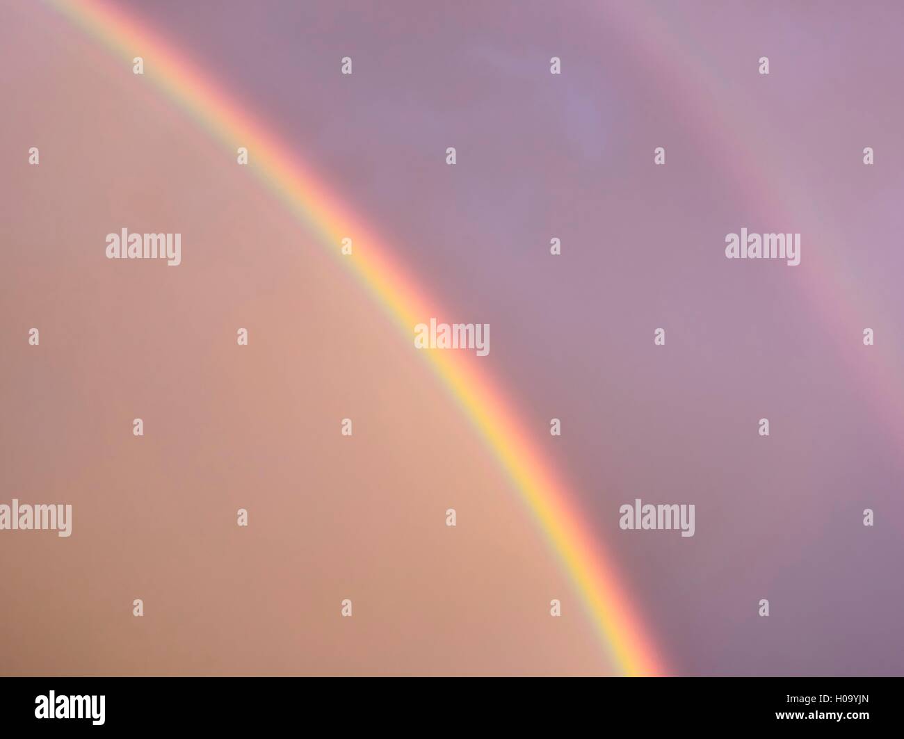 Double Rainbow, Segment, atmosphärische optische Phänomen, Bayern, Deutschland Stockfoto