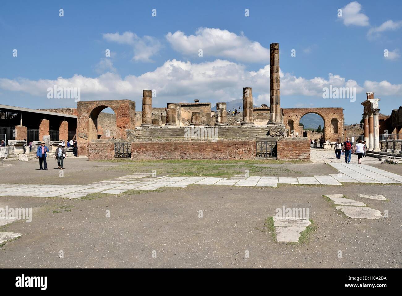 Forum, antike Stadt Pompeji, Kampanien, Italien Stockfoto
