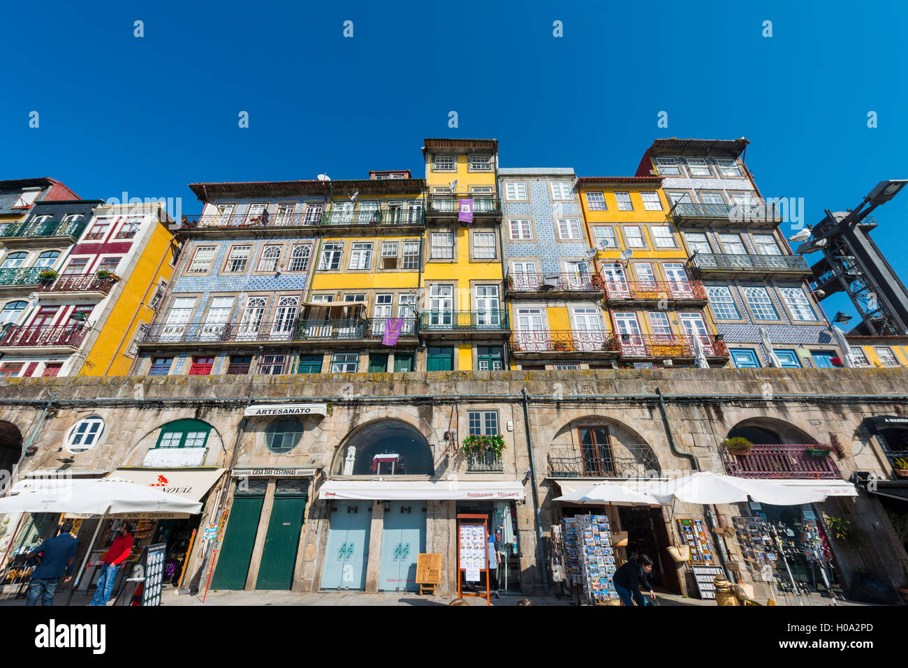 Bunte Häuser, Porto, Portugal Stockfoto