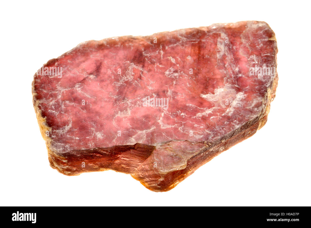 Lepidolith Glimmer [KLi2Al(Al,Si) 3O10(F,OH) 2] Quelle von Lithium. Stockfoto
