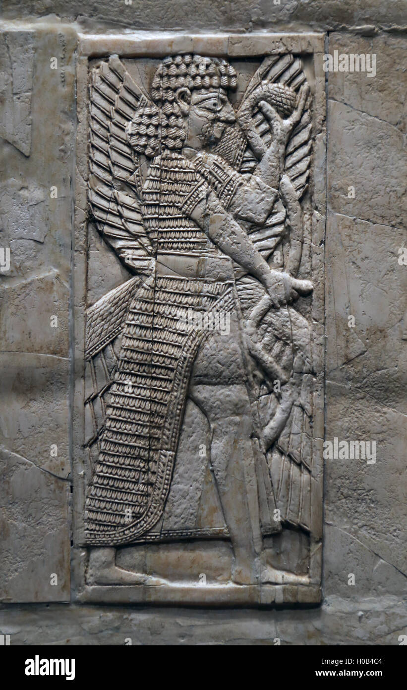 Stuhl zurück. Elfenbein. Nimrud (alte Kalhu). Mesopotamien. um 8. Jahrhundert V.C. Stockfoto