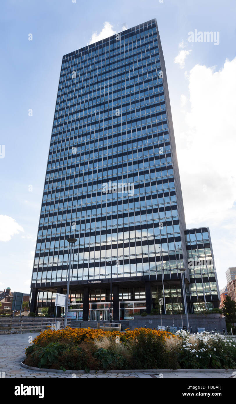 Der Hauptsitz der CIS-Versicherungsgruppe, Manchester, erbaut im Jahr 1962 war es kurzzeitig das höchste Gebäude in Großbritannien. Stockfoto