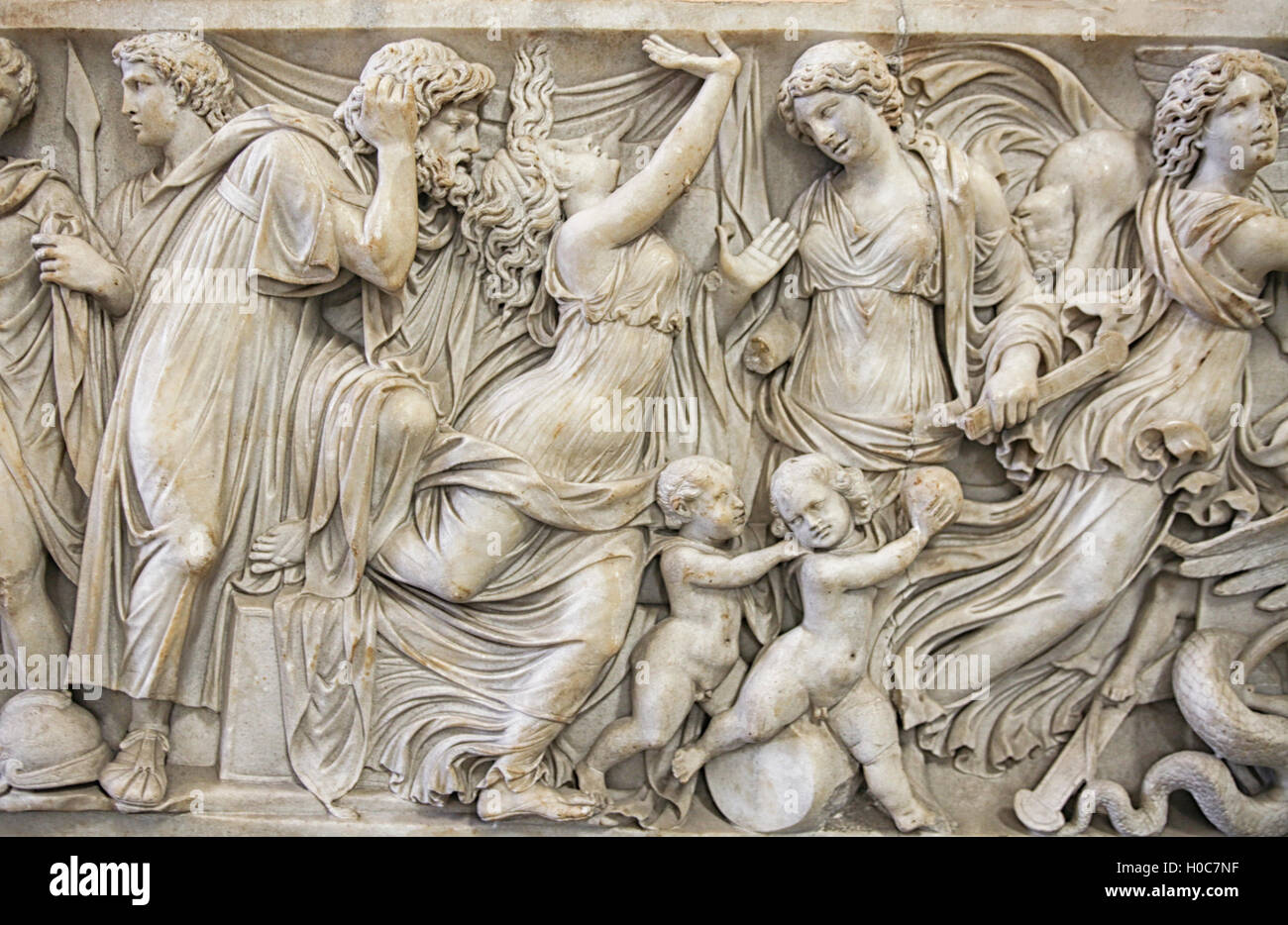Medea-Sarkophag, Marmor, produziert in Rom 140-150 n. Chr. Stockfoto