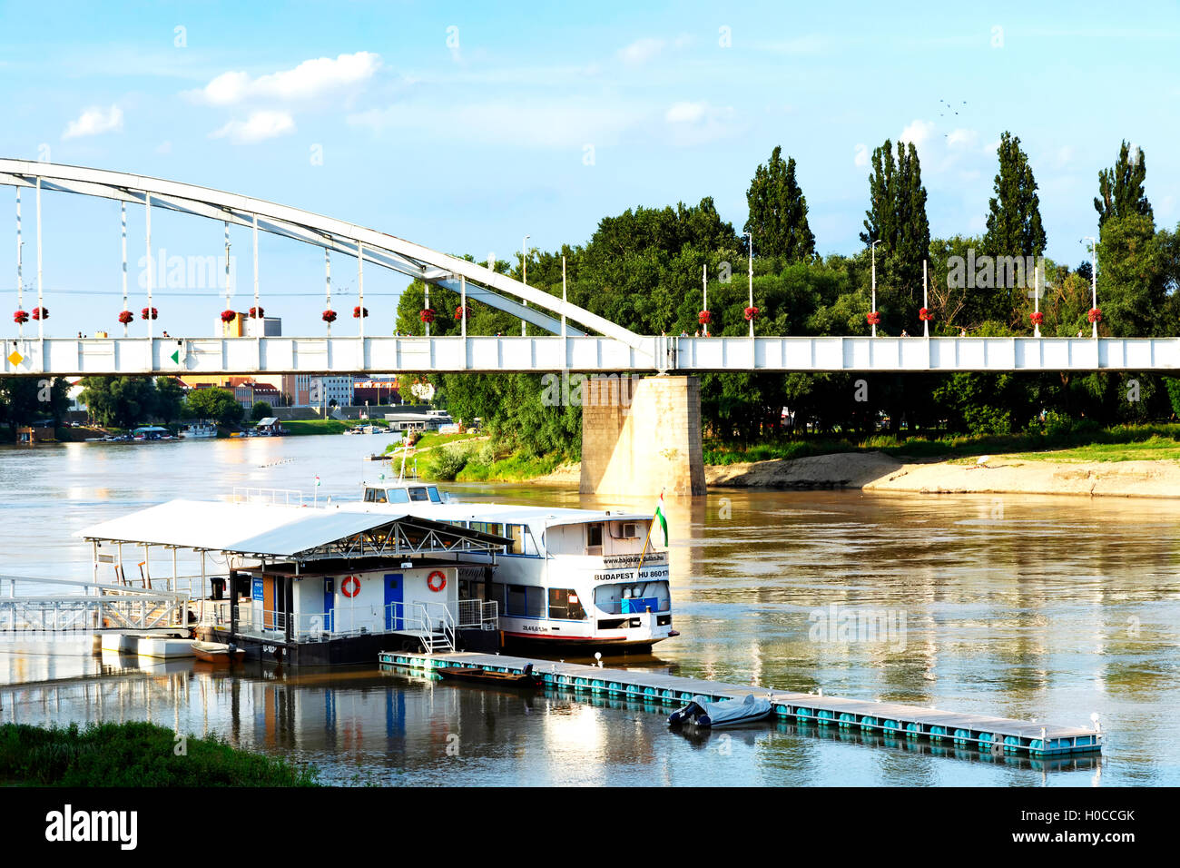 Theiß in Szeged, Ungarn Stockfoto