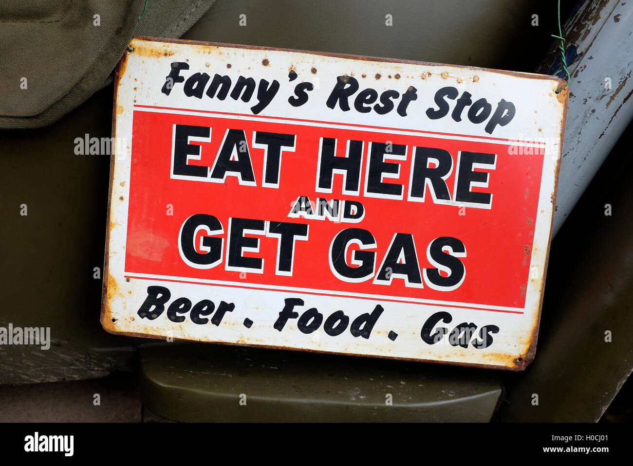 alte amerikanische Retro-Stil Restaurant Zeichen Stockfoto