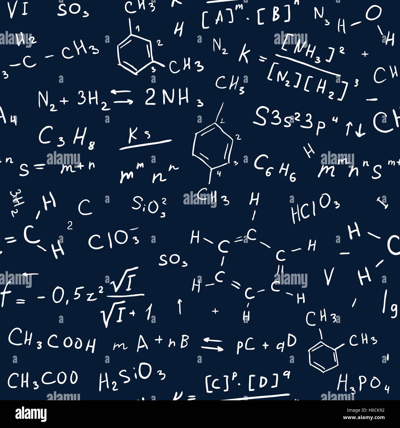 Nahtlose Chemie-Hintergrund Stock Vektor