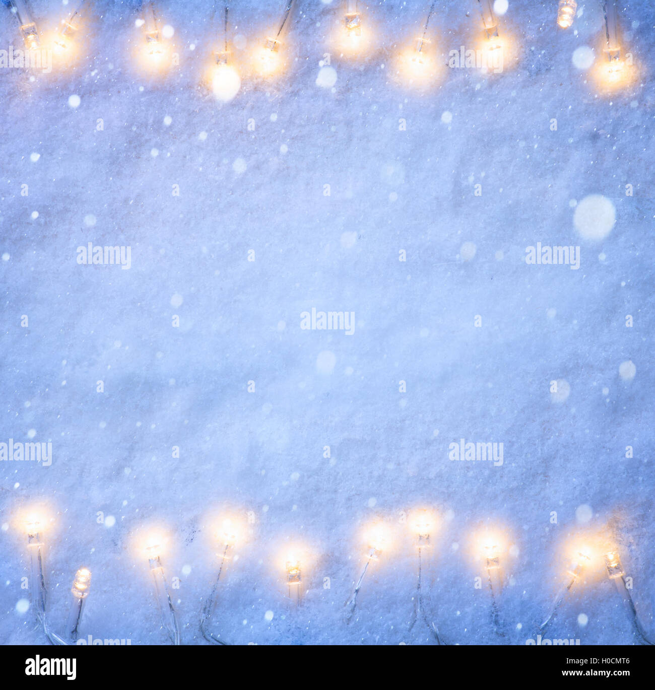 Weihnachten-blau Schnee-Hintergrund Stockfoto
