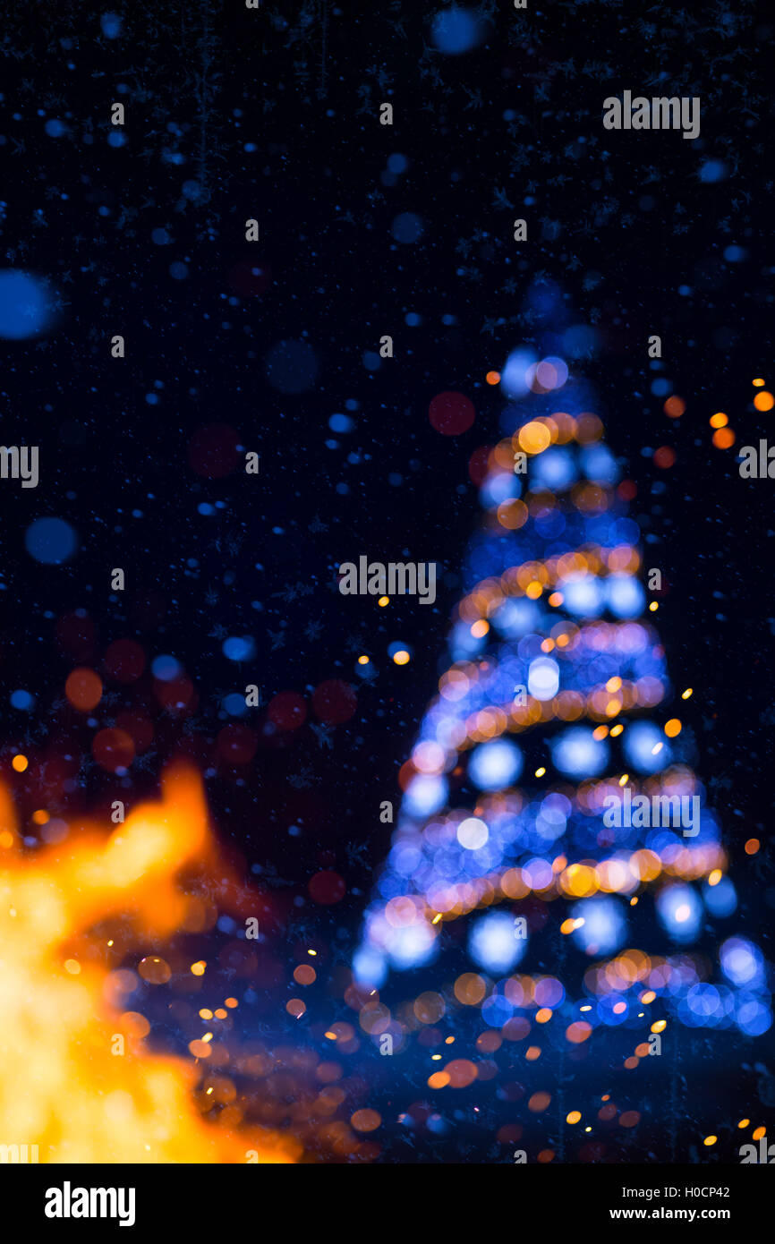 Weihnachten Urlaub Baum hellen Hintergrund Stockfoto