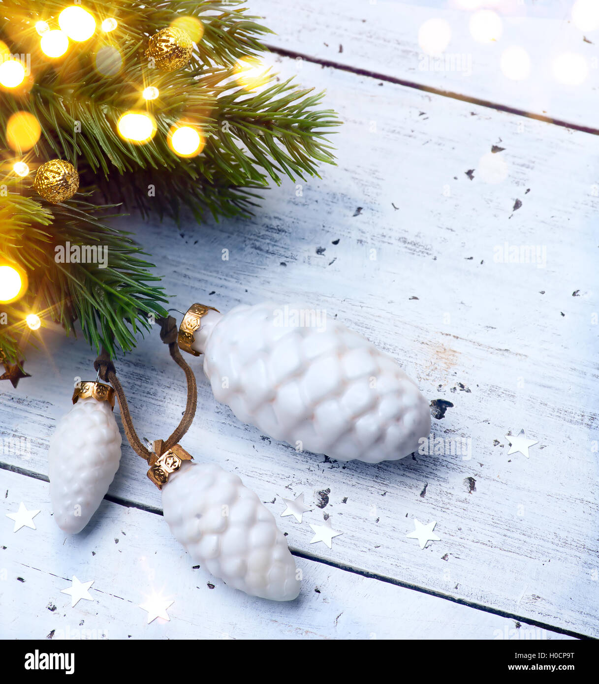 Weihnachtsbaum-Licht Stockfoto