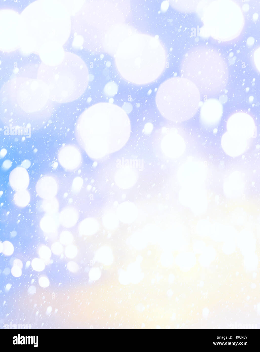 Kunst Weihnachtsbeleuchtung auf blauem Hintergrund Stockfoto