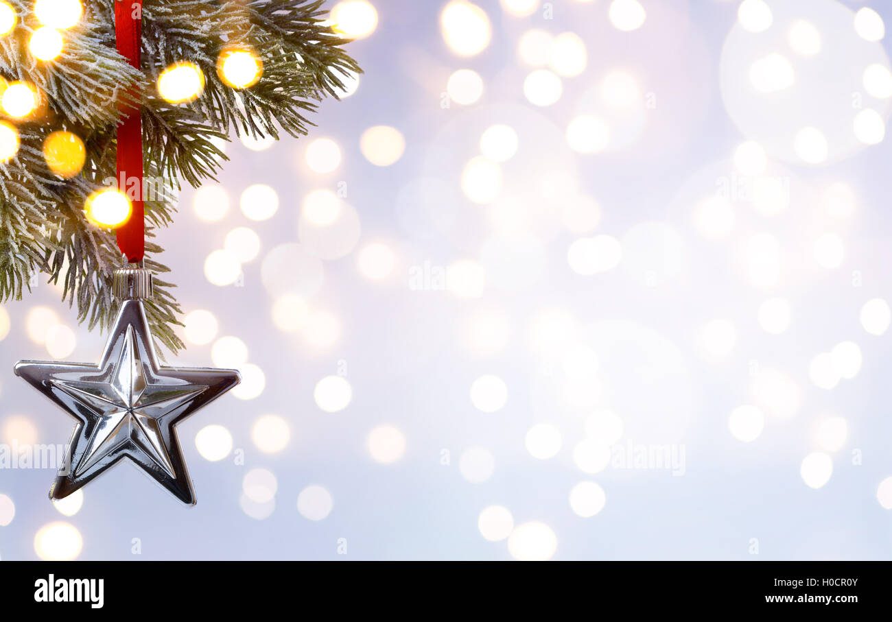 Weihnachten Urlaub Hintergrund; Baumlicht Stockfoto