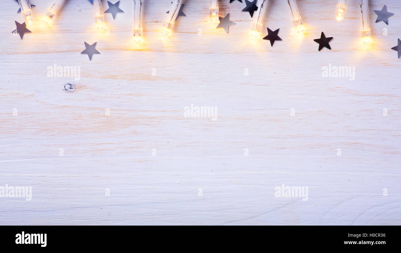 Weihnachtsbaum-Licht; Weihnachten Hintergrund Stockfoto