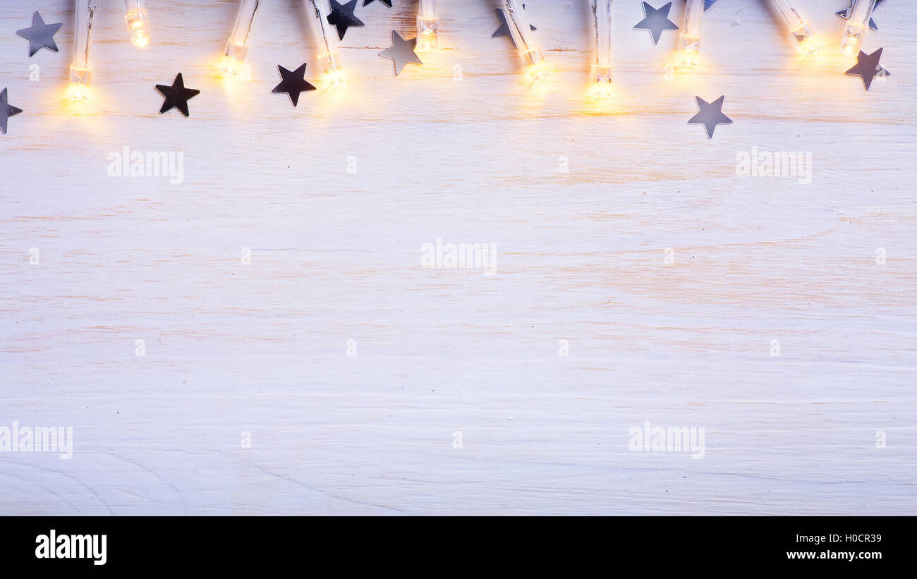 Weihnachtsbaum-Licht; Weihnachten Hintergrund Stockfoto