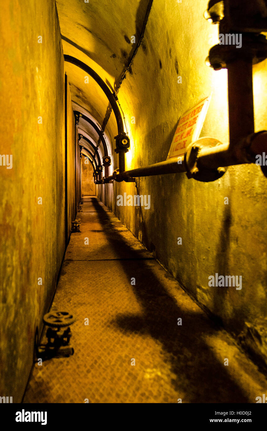 unterirdischen Bunker Tunnel Stockfoto