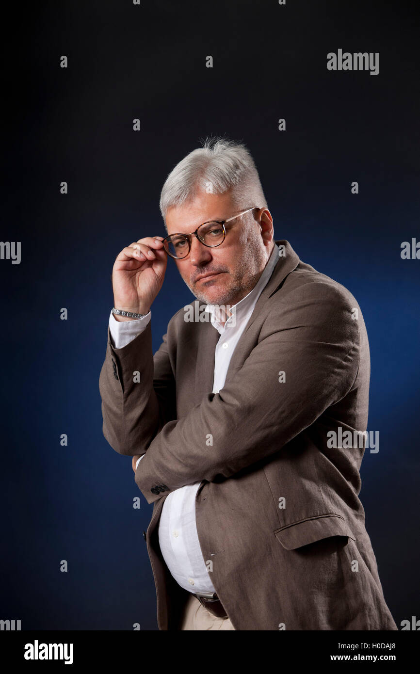 Eugene Vodolazkin, der russische Schriftsteller, auf dem Edinburgh International Book Festival. Edinburgh, Schottland. 25. August 2016 Stockfoto