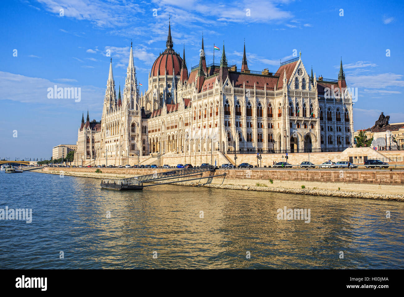 Budapest, Ungarn Parlament bei Nacht Stockfoto