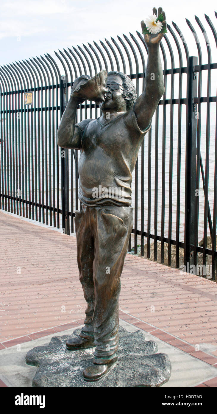 Muschel-Gebläse-Statue in Key West Florida Stockfoto