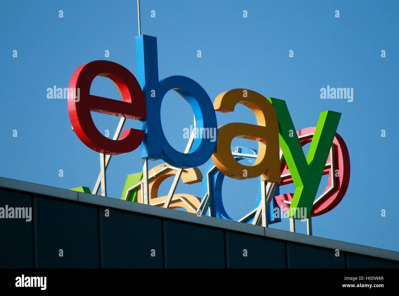 Logo der Marke "EBay", Berlin. Stockfoto