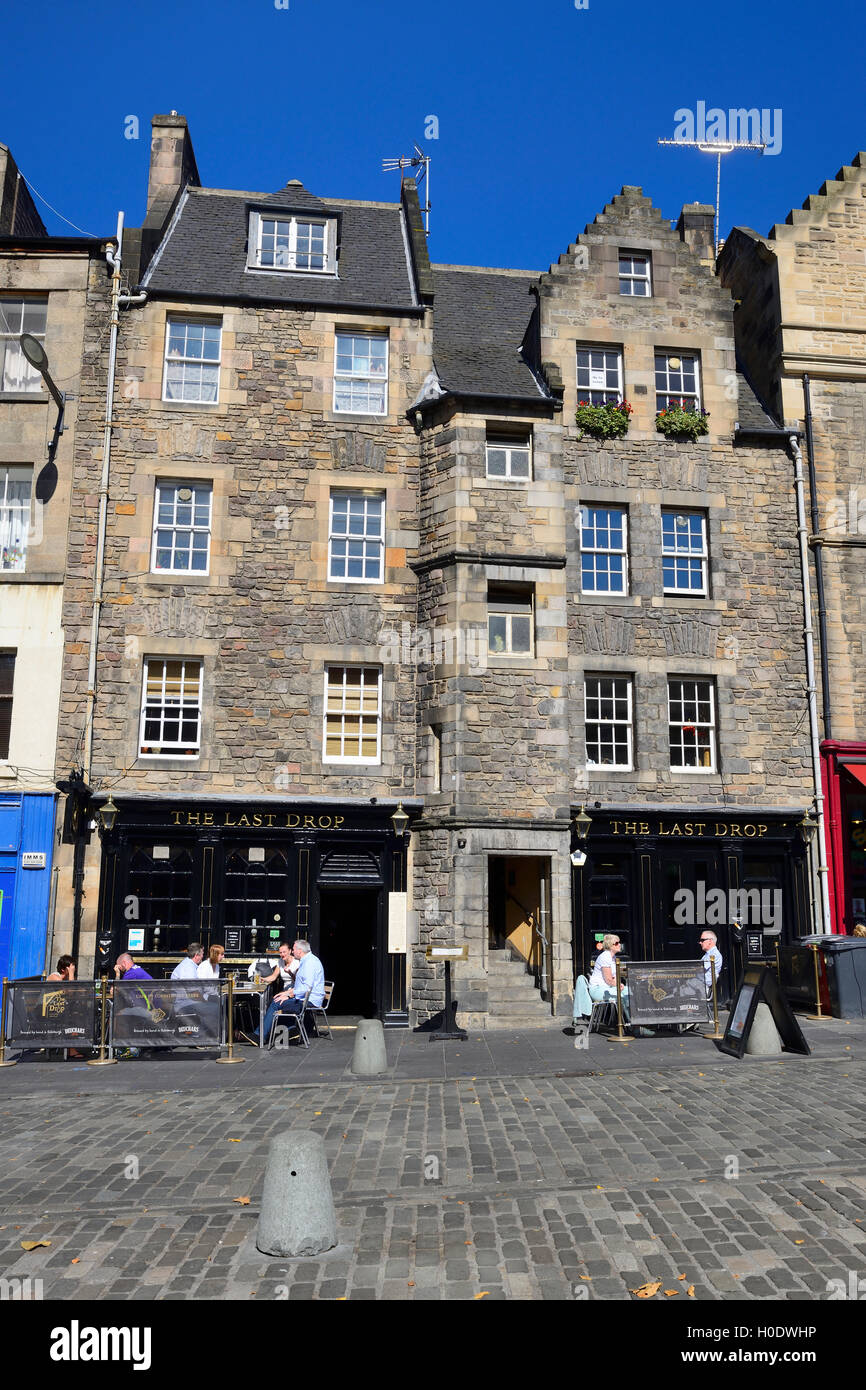 Die letzten Tropfen öffentlichen Haus in der Grassmarket, Edinburgh, Schottland Stockfoto