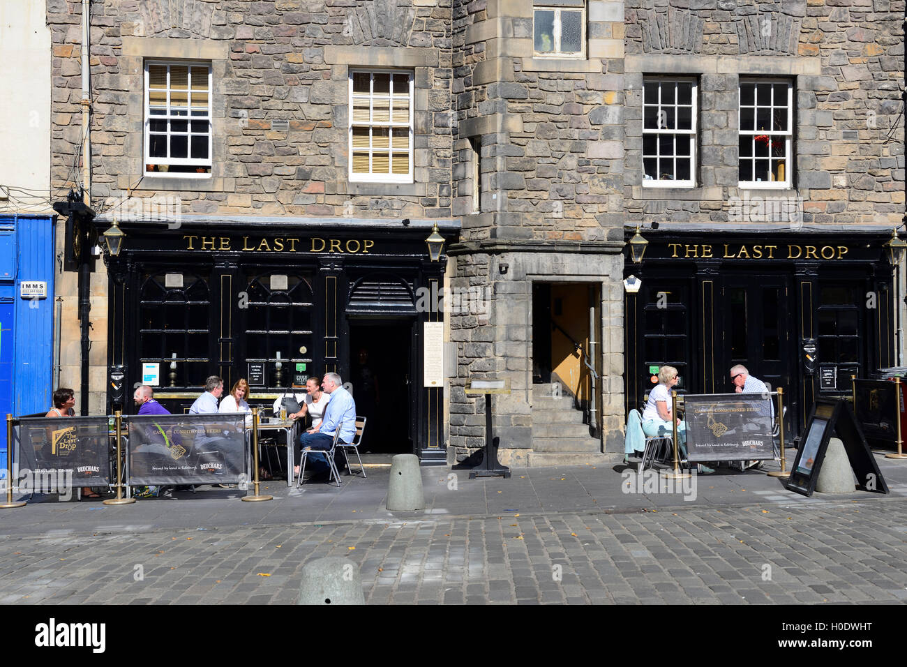 Die letzten Tropfen öffentlichen Haus in der Grassmarket, Edinburgh, Schottland Stockfoto