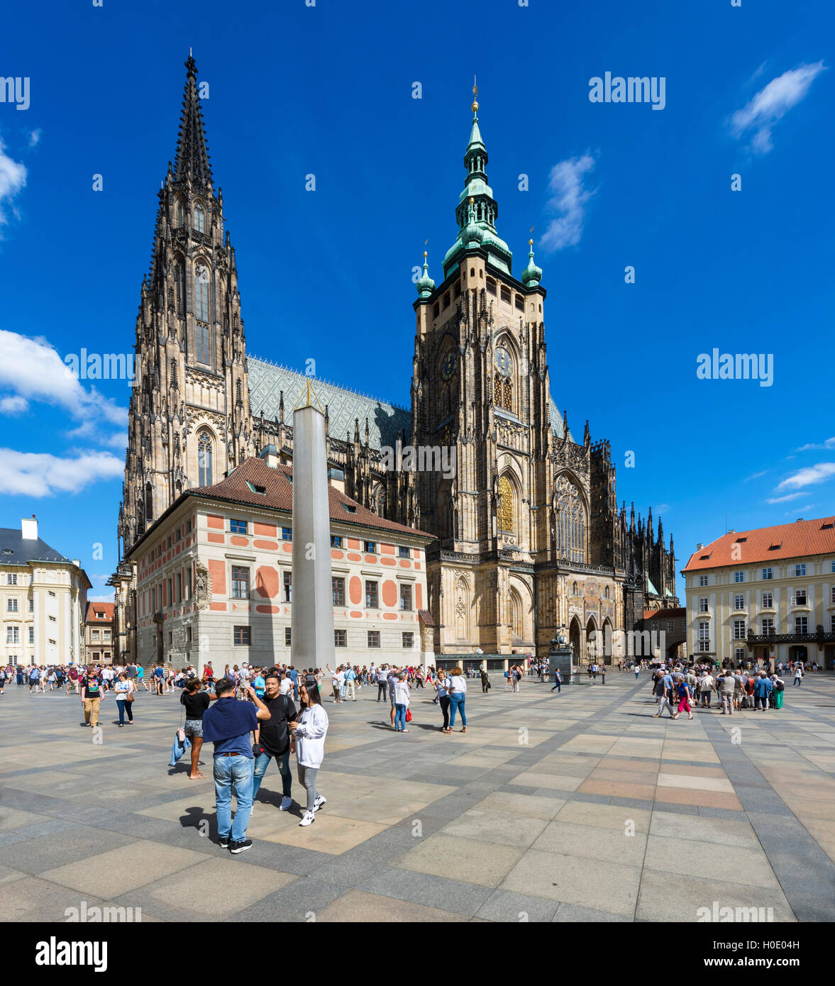 Prag Kathedrale. St Vitus Kathedrale aus dem dritten Hof in der Prager Burg, Prag, Tschechische Republik Stockfoto