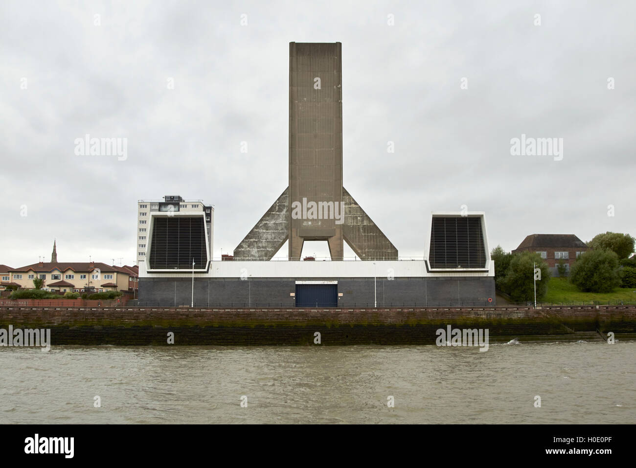 Kingsway Tunnel Lüftung Welle Wallasey Liverpool Merseyside UK Stockfoto