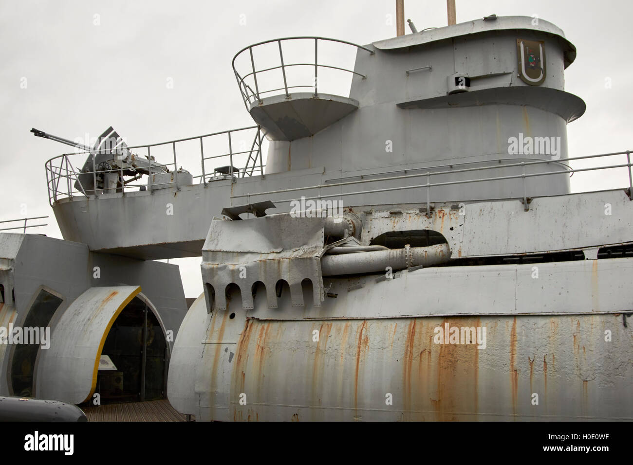 u-534 u-Boot-Museum im u-Boot Geschichte Liverpool Merseyside UK Stockfoto