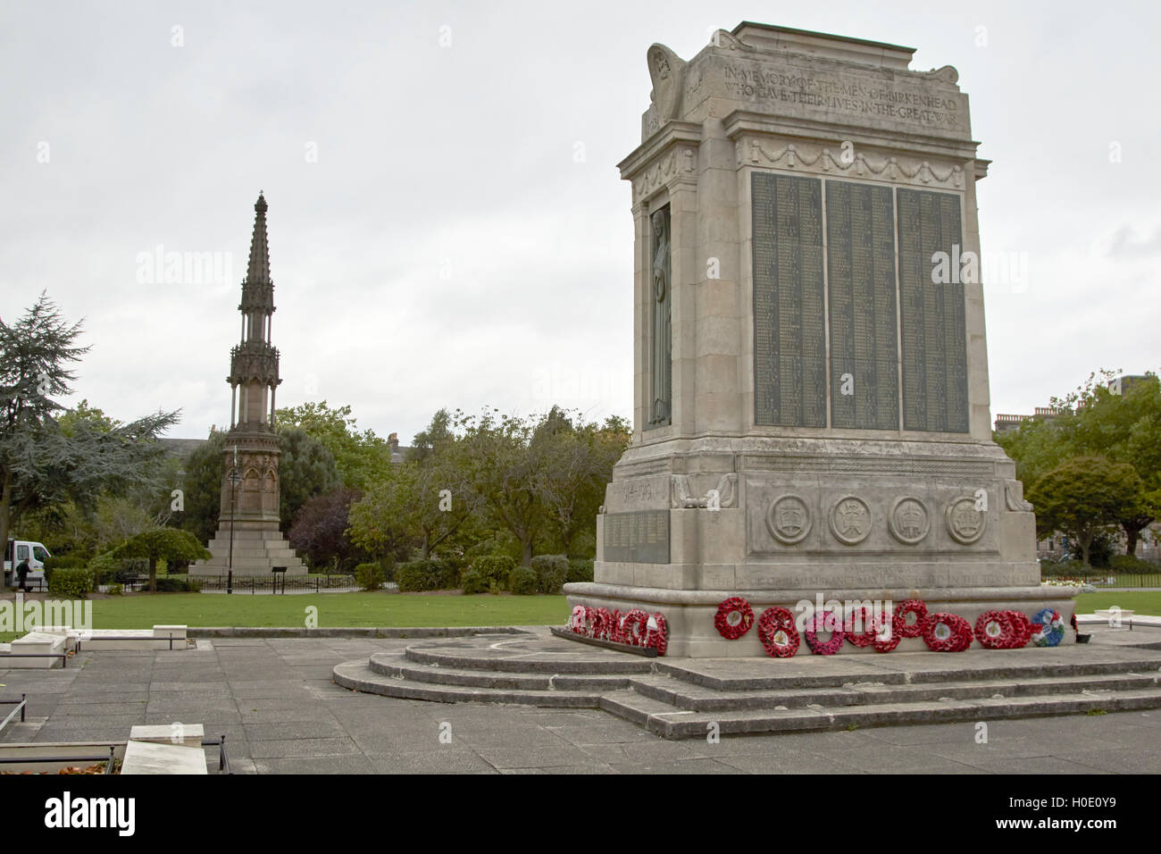 Birkenhead Kriegerdenkmal in Hamilton Square Birkenhead Merseyside UK Stockfoto