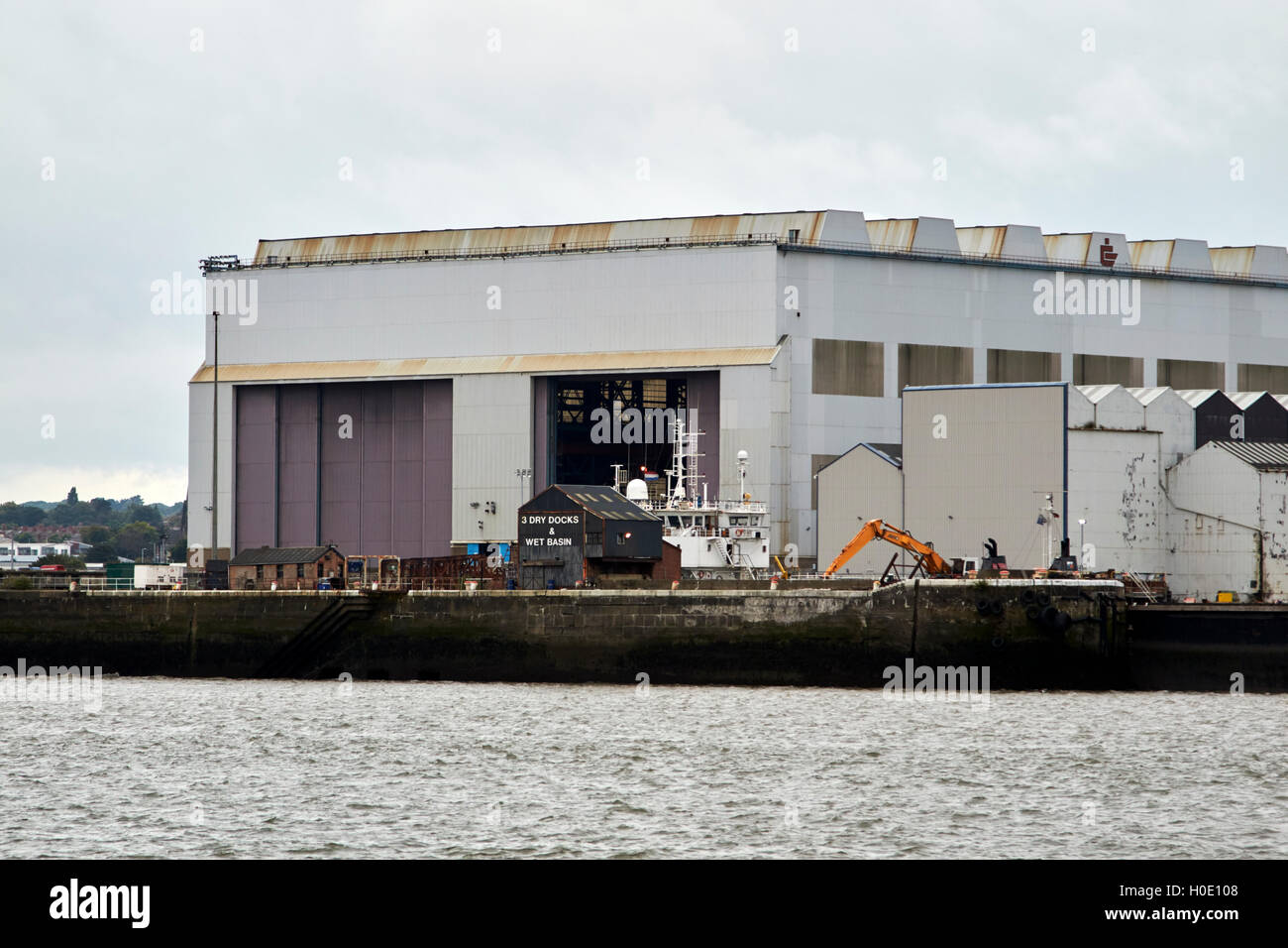 Cammell Laird Werft u-Boot-Bau Halle Birkenhead Liverpooll Merseyside UK Stockfoto
